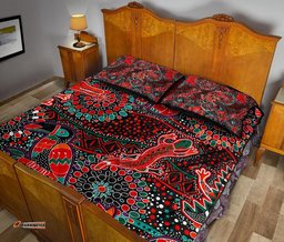 quilt bed sets aboriginal animal & dot acrylic paint