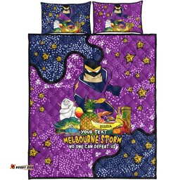 Melbourne Storm Custom Quilt Bed Set - Australian Big Things Quilt Bed Set