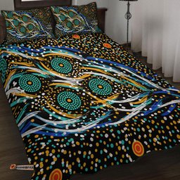 Australia Aboriginal Quilt Bed Set - Color Dot Dreamtime Quilt Bed Set