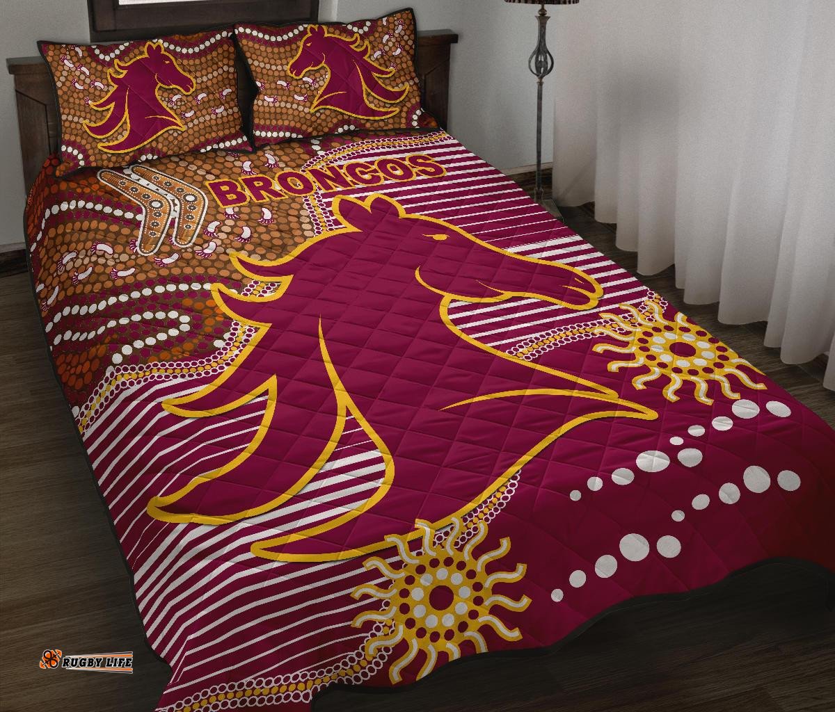 broncos super quilt bed set indigenous brisbane