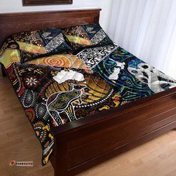 Australia Aboriginal Inspired Quilt Bed Set Aotearoa and Australia Indigenous Culture