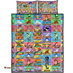 Australia Quilt Bed Set - Australia's Iconic Big Things Postage Stamps Style Quilt Bed Set