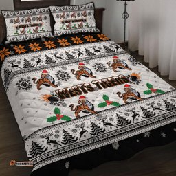 Wests Tigers Christmas Quilt Bed Set - Wests Tigers Special Ugly Christmas Quilt Bed Set