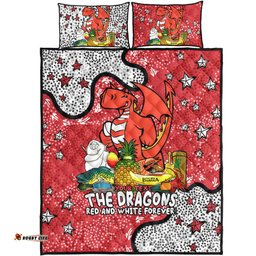 St. George Illawarra Dragons Custom Quilt Bed Set - Australian Big Things Quilt Bed Set