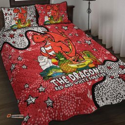 St. George Illawarra Dragons Custom Quilt Bed Set - Australian Big Things Quilt Bed Set