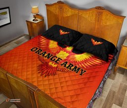 orange army quilt bed set cricket sporty style 05
