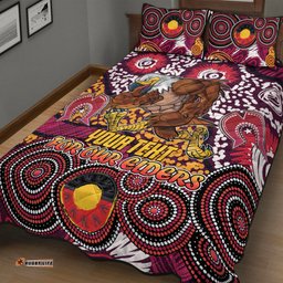 Manly Warringah Sea Eagles Naidoc Quilt Bed Set - Custom For Our Elders Quilt Bed Set