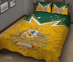 Quilt Bed Set Australian Coat Of Arms National Color