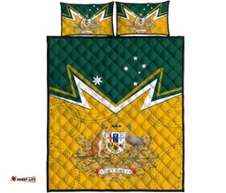 Quilt Bed Set Australian Coat Of Arms National Color