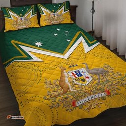 Quilt Bed Set Australian Coat Of Arms National Color