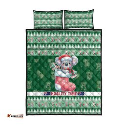 Aussie Koala Quilt Bed Set Merry Christmas