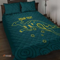 Custom Australia Rugby Quilt Bed Set Proud of Aussie Kangaroo