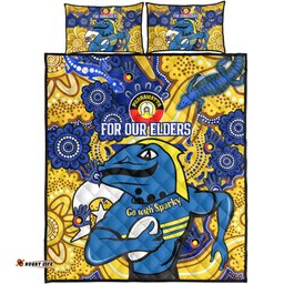 Parramatta Eels Naidoc Week Custom Quilt Bed Set - For Our Elders Home Jersey Quilt Bed Set