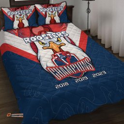 Sydney Roosters Quilt Bed Set Talent Win Games But Teamwork And Intelligence Win Championships With Aboriginal Style