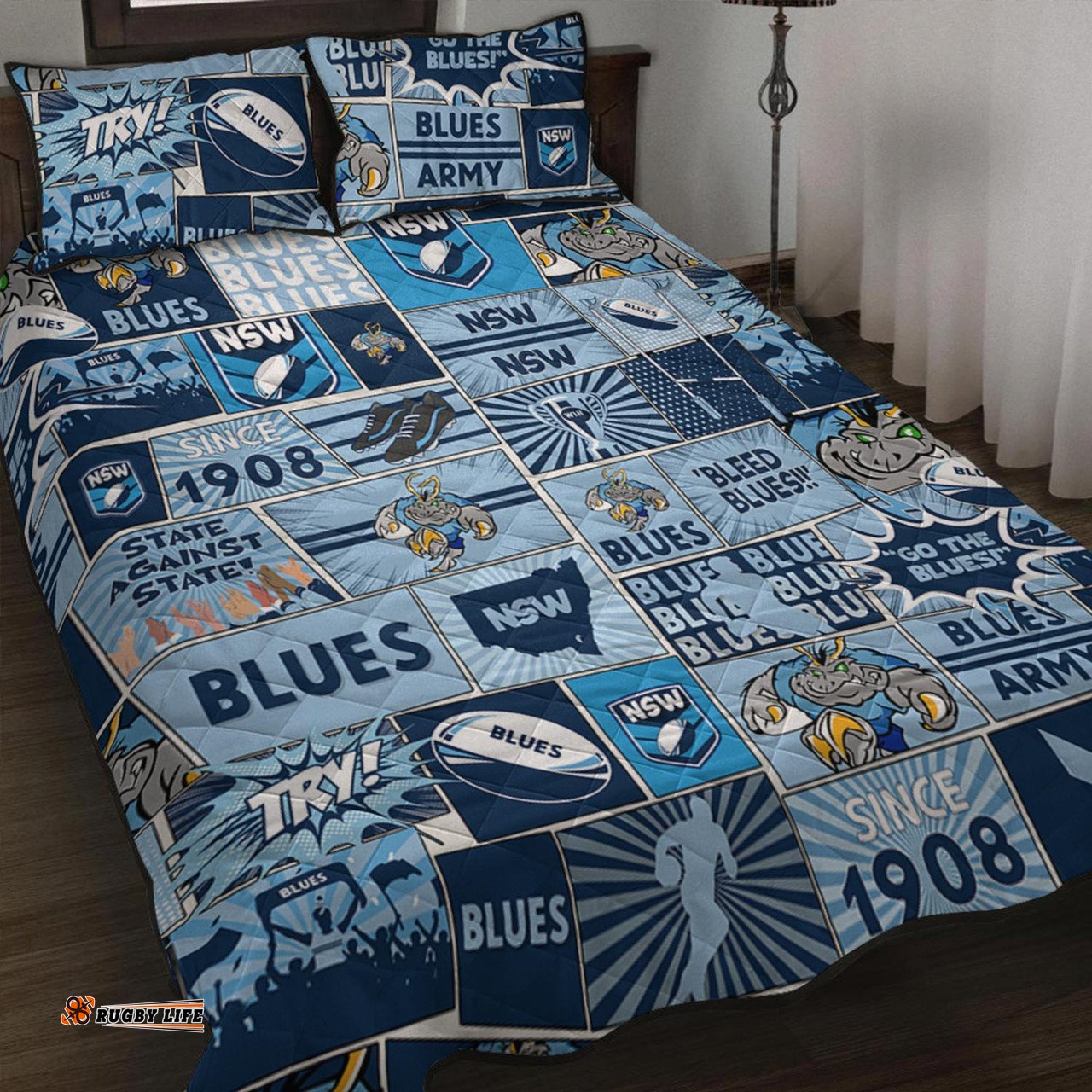 Cockroach Quilt Bed Set - Team Of Us Die Hard Fan Supporters Comic Style
