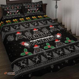 Penrith Panthers Christmas Quilt Bed Set - Penrith Panthers Special Ugly Christmas Quilt Bed Set