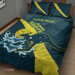 Custom Australia Water Polo 2024 Quilt Bed Set Aussie Stingers Kangaroo Sporty Version