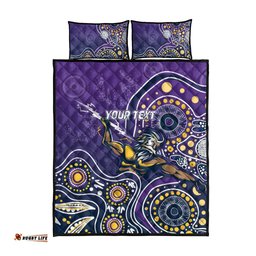 Personalised Storm Rugby Aboriginal Quilt Bed Set 2024 GO Storms