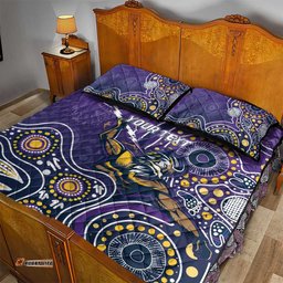 Personalised Storm Rugby Aboriginal Quilt Bed Set 2024 GO Storms