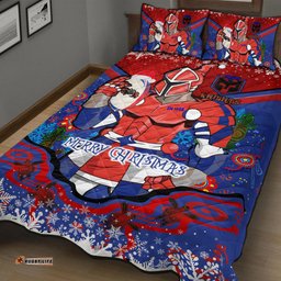 Newcastle Knights Christmas Quilt Bed Set - Custom Merry Christmas Newcastle Knights Indigenous Inspired