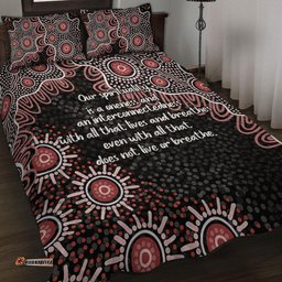Australia Aboriginal Quilt Bed Set - The More You Know The Less You Need Red Patterns Quilt Bed Set