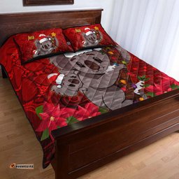 Aboriginal Christmas Quilt Bed Set - Aussie Koala Christmas Poinsettia with Aboriginal Inspired Quilt Bed Set