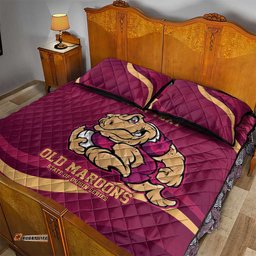 Custom QLD Maroons Cane Toad Quilt Bed Set Queensland Origin No2