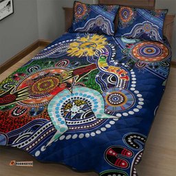 custom naidoc week 2024 west coast eagles quilt bed set australia aboriginal dot painting dt02