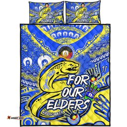 Parramatta Eels Naidoc Week Custom Quilt Bed Set - For Our Elders Run to Paradise Quilt Bed Set