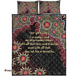 Australia Aboriginal Quilt Bed Set - The More You Know The Less You Need Red and Gold Patterns Quilt Bed Set