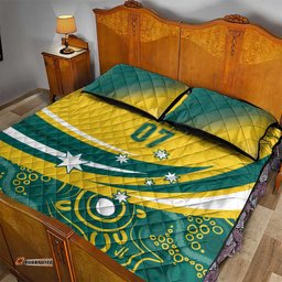 australia 2024 olympics custom quilt bed set rise of the roos aborignal style