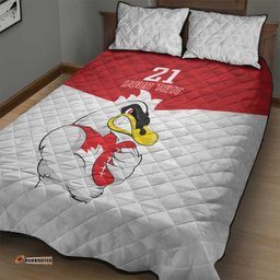 AFL Sydney Custom Quilt Bed Set with Swans Mascot Simple Style