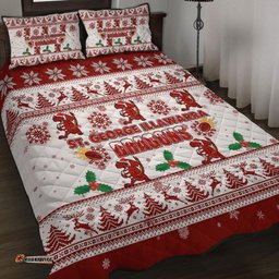 St. George Illawarra Dragons Christmas Quilt Bed Set - St. George Illawarra Dragons Special Ugly Christmas Quilt Bed Set