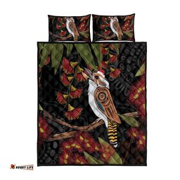 Australia Indigenous Christmas Quilt Bed Set Kookaburra Aboriginal