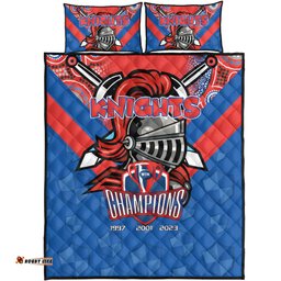 Newcastle Knights Quilt Bed Set Talent Win Games But Teamwork And Intelligence Win Championships With Aboriginal Style