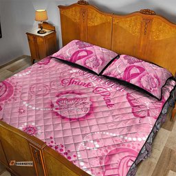 Personalised Australia Indigenous Quilt Bed Set Breast Cancer Ribbon Think Pink Pink Version