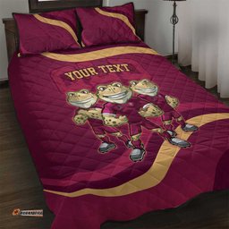 Custom QLD Maroons Cane Toad Quilt Bed Set Queensland Origin No3