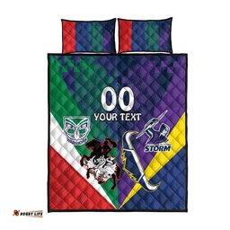 Custom Dragons Cowboys Combine Storm Warriors Quilt Bed Set Sport Style Version 02