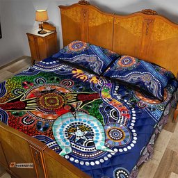 custom naidoc week 2024 western bulldogs quilt bed set australia aboriginal dot painting dt02