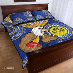 Custom AFL Eagles NAIDOC Week Quilt Bed Set Keep The Fire Burning Indigenous Art