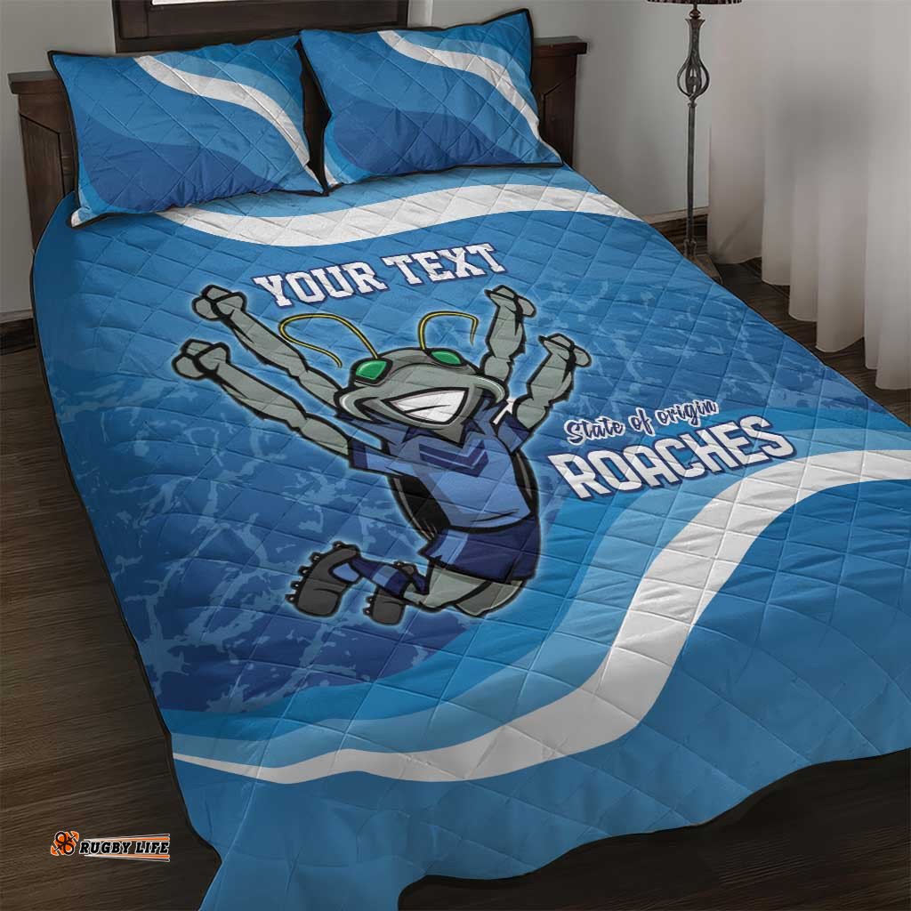 Custom NSW Cockroaches Blues Quilt Bed Set New South Wales Origin No2