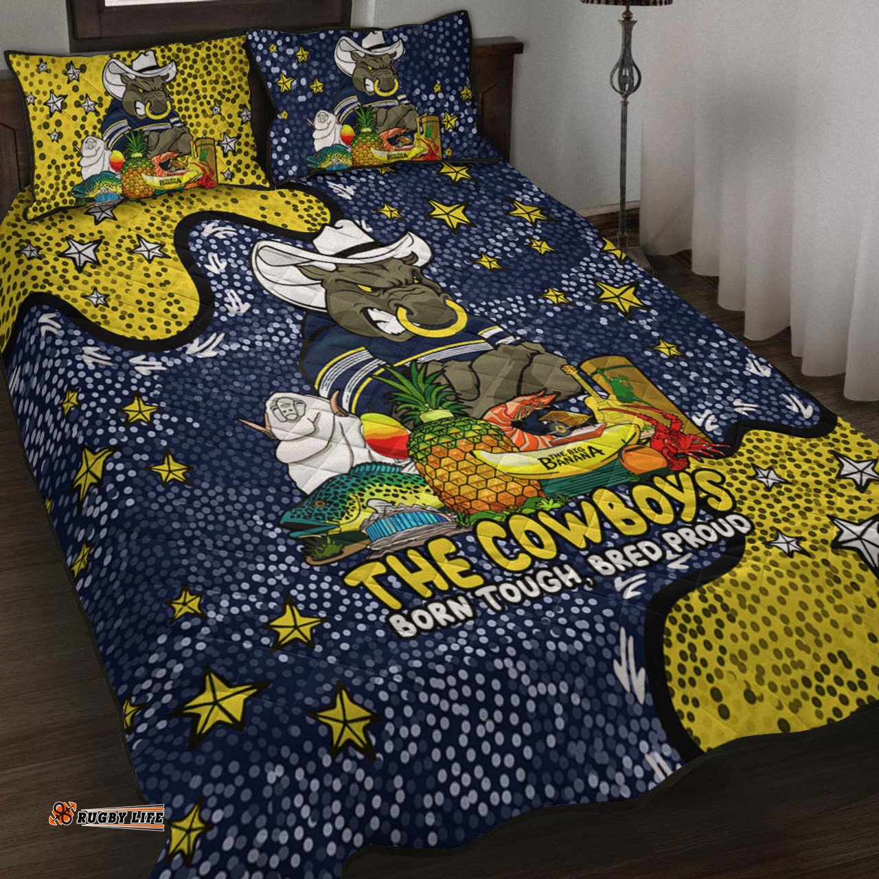 North Queensland Cowboys Custom Quilt Bed Set - Australian Big Things Quilt Bed Set