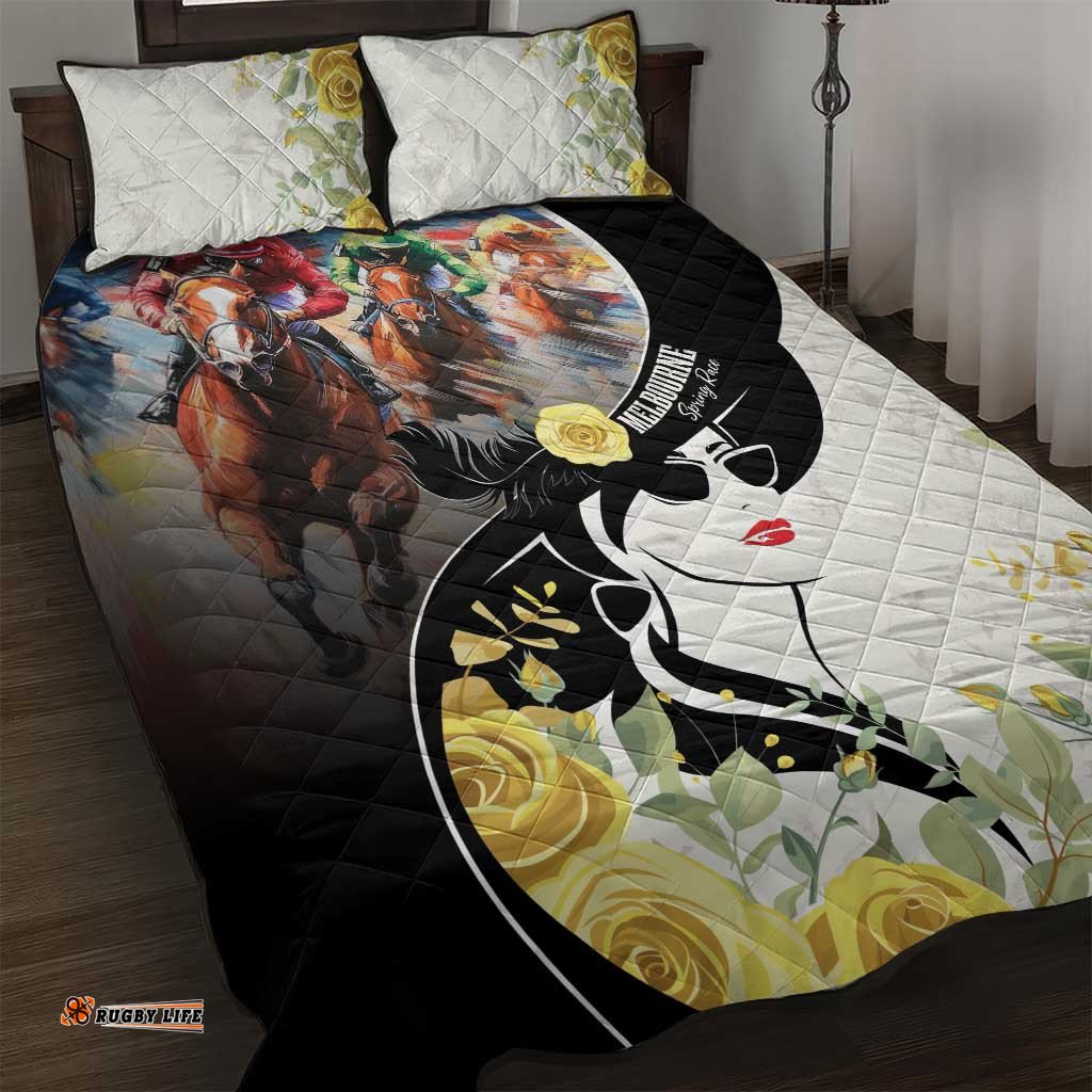 Melbourne Horse Racing Quilt Bed Set Derby Day