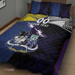 Custom Dragons Cowboys Combine Storm Warriors Quilt Bed Set Sport Style Version 01