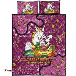 Brisbane Broncos Custom Quilt Bed Set - Australian Big Things Quilt Bed Set
