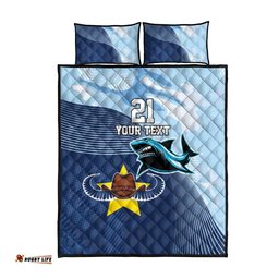 Sharks Cowboys Rugby Custom Quilt Bed Set Half Dynamic Style