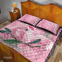 Pink Cockatoo Australia Quilt Bed Set Aussie Cacatua Leadbeateri Aboriginal Art