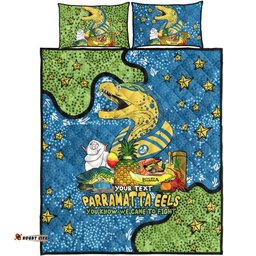 Parramatta Eels Custom Quilt Bed Set - Australian Big Things Quilt Bed Set