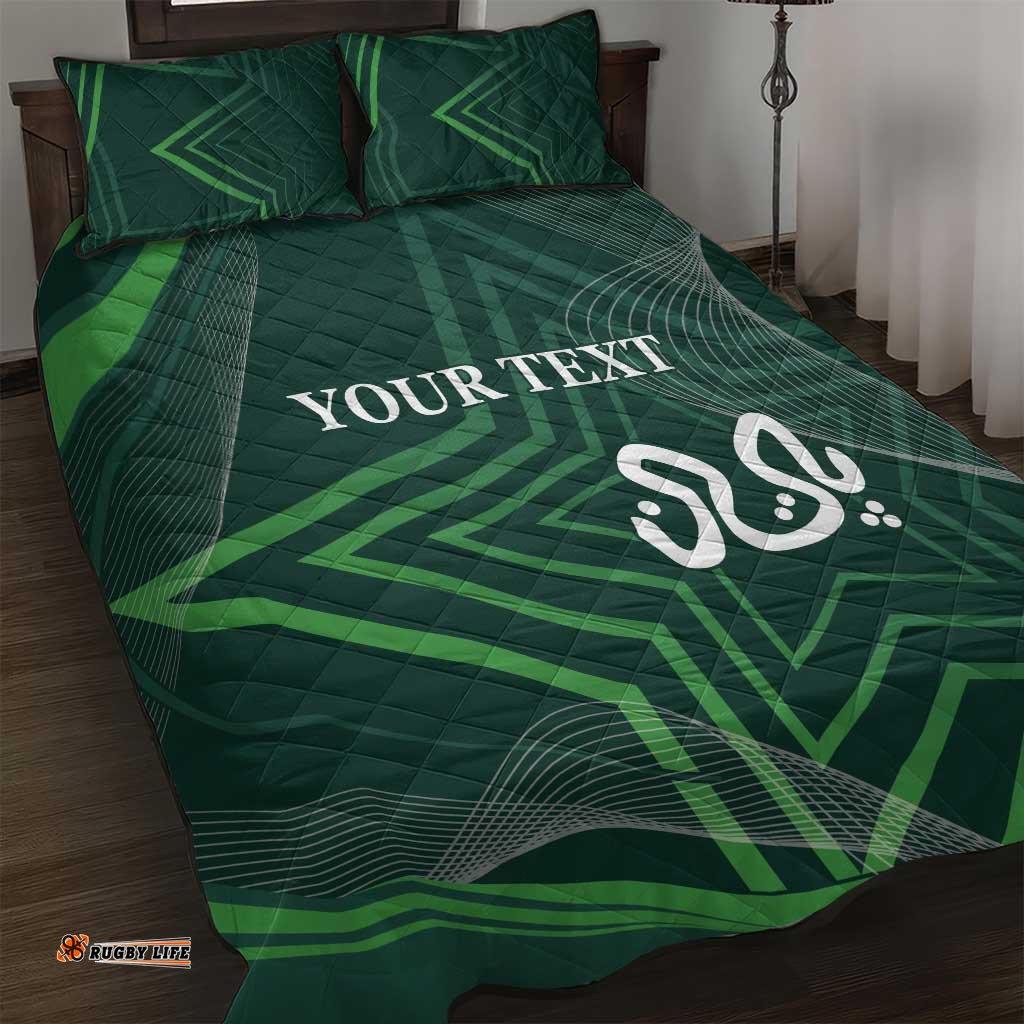 Custom Pakistan Cricket Quilt Bed Set Go Shaheens Sporty Version