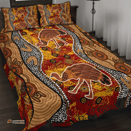 Australia Aboriginal Inspired Quilt Bed Set - Emu in the sky